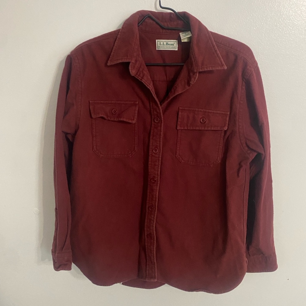L.L. Bean Women's Red Button Down Shirt